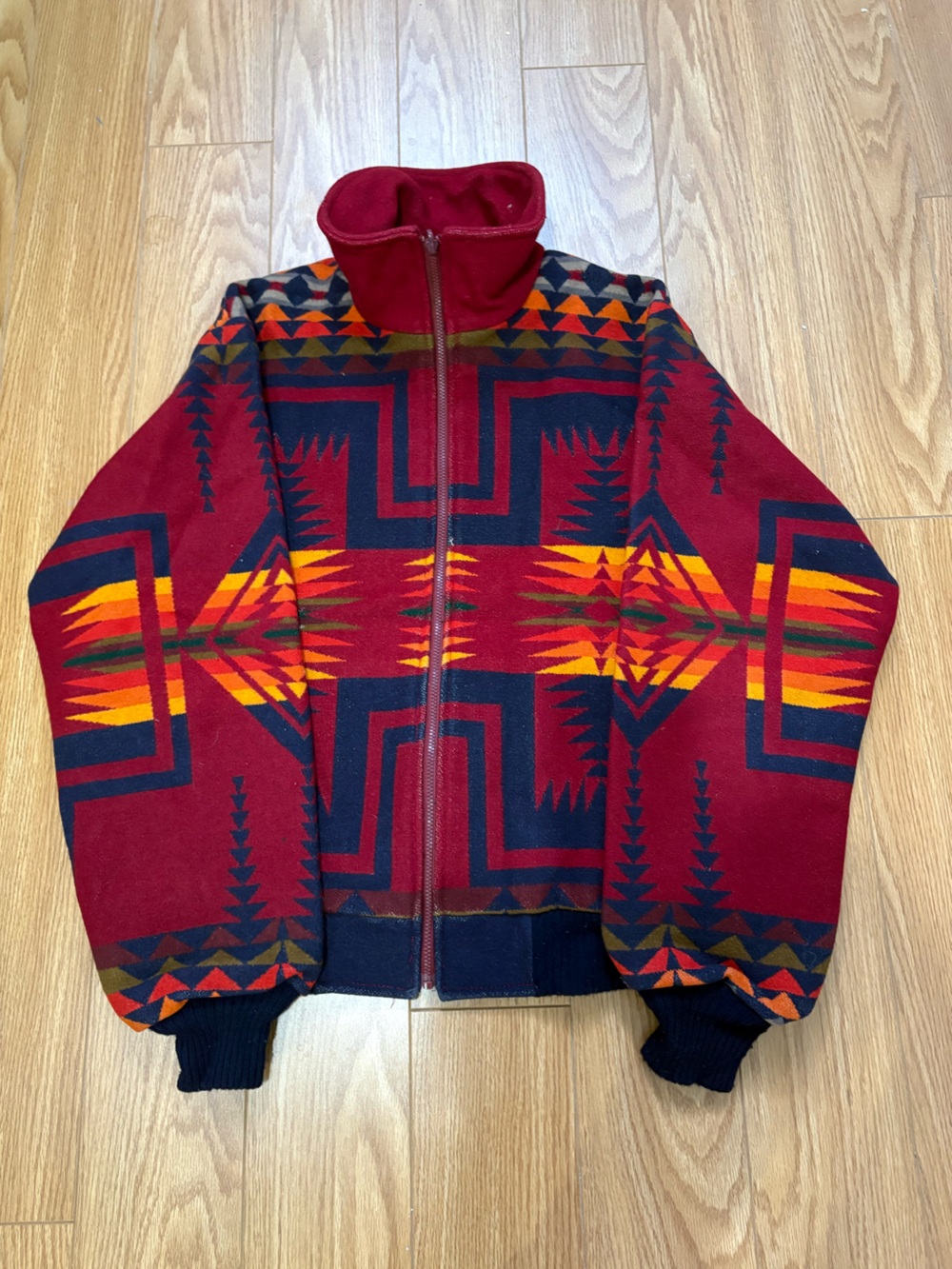 Pendleton High grade Western wear Aztec navajo red jacket size M